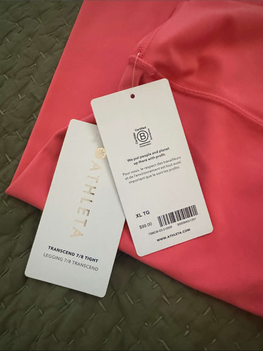 Athleta Women’s Transcend Tight 7/8 XL/TG - Picture 2 of 5